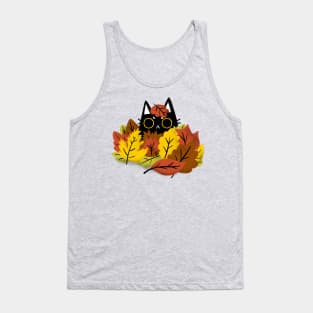 Cats in Leaves Tank Top